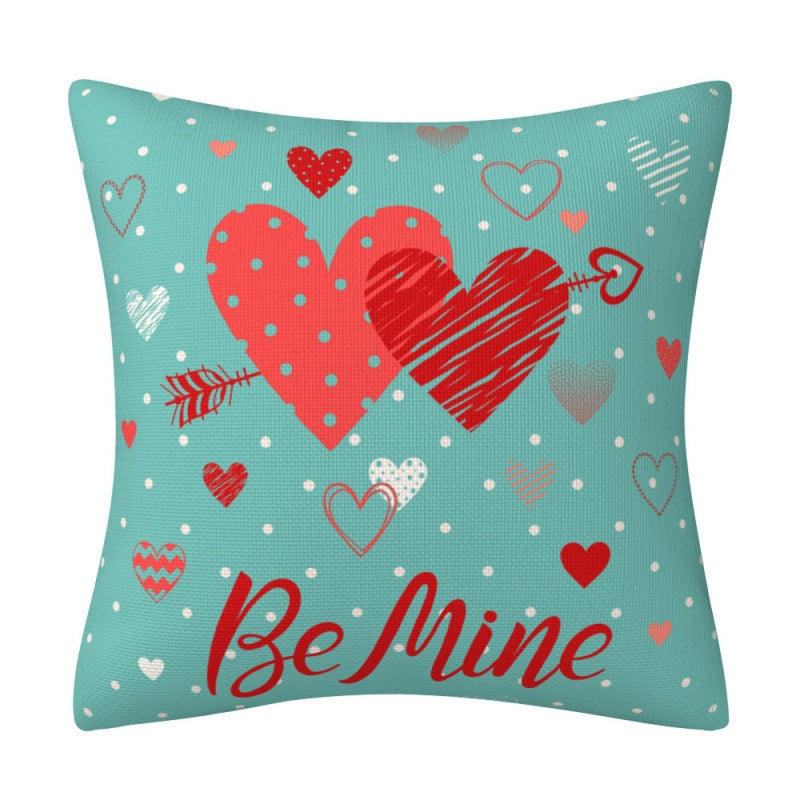 Romantic Envelope Letter Heart Shape Linen Pillow Cases Bedding