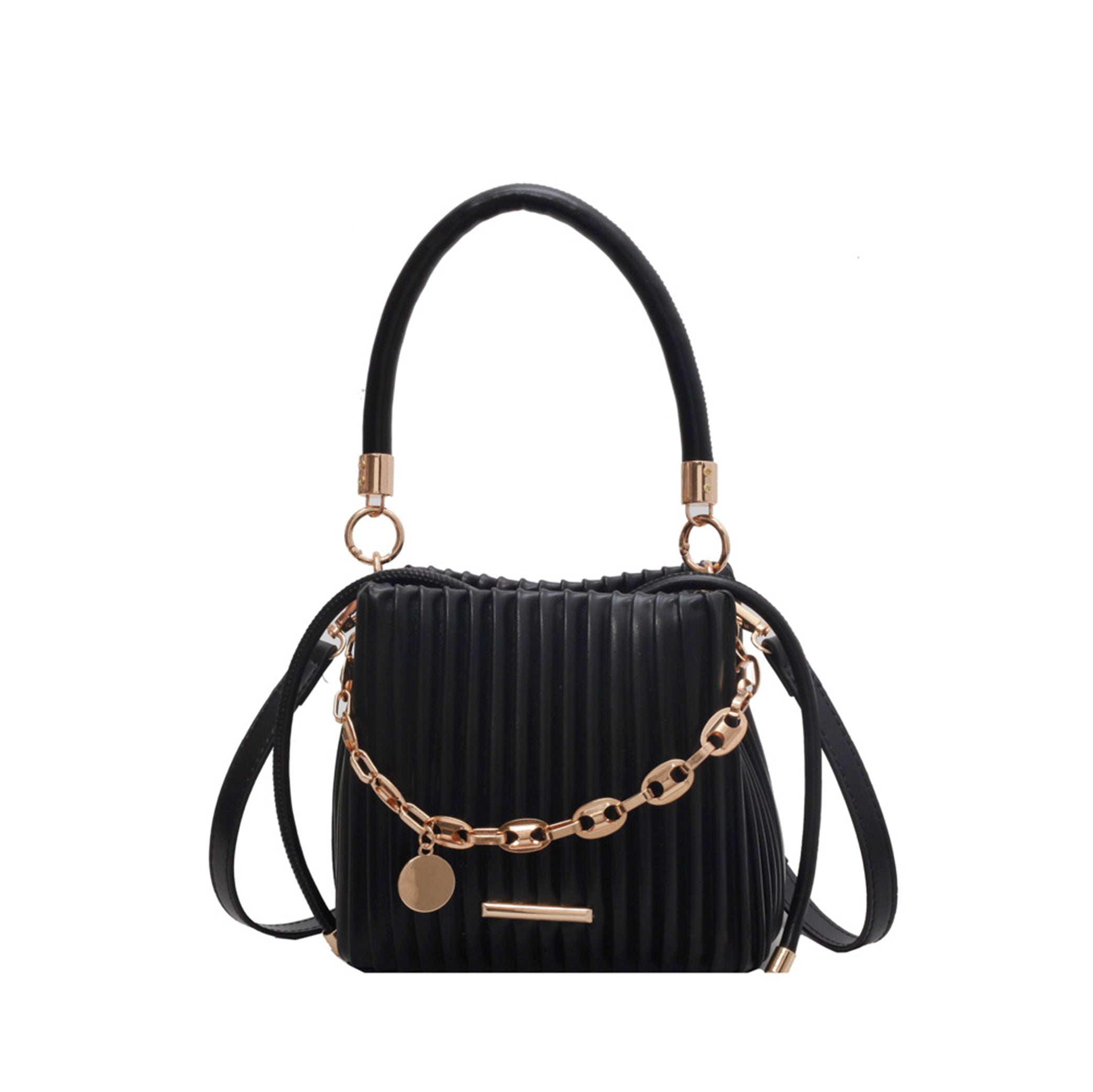 Net Style  Chain Shoulder Bucket Messenger Bag