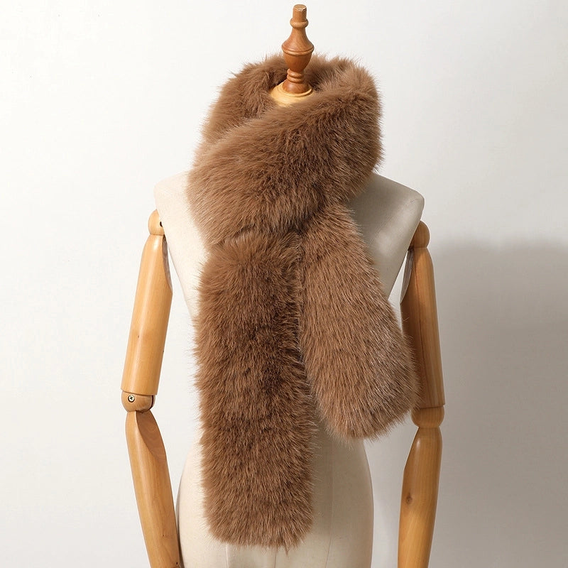 Women's Modern Style Classic Style Solid Color Plush Scarf