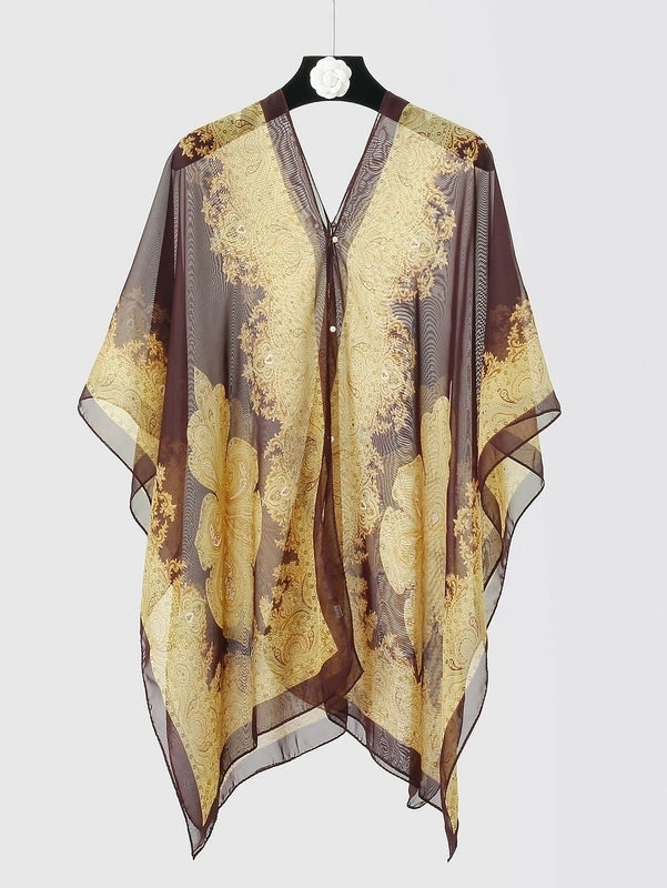 Women's Cute Sweet Printing Polyester Printing Silk Scarf