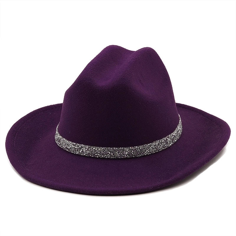 Winter New Black Diamond Chain Woolen Hat