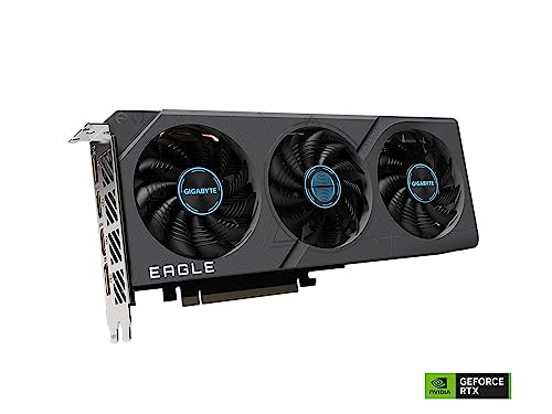 GIGABYTE Tarjeta gráfica GeForce RTX 4060 Eagle OC 8G. 3 Ventiladores WINDFORCE. 8 GB GDDR6 de 128 bits. GV-N4060EAGLE OC-8GD