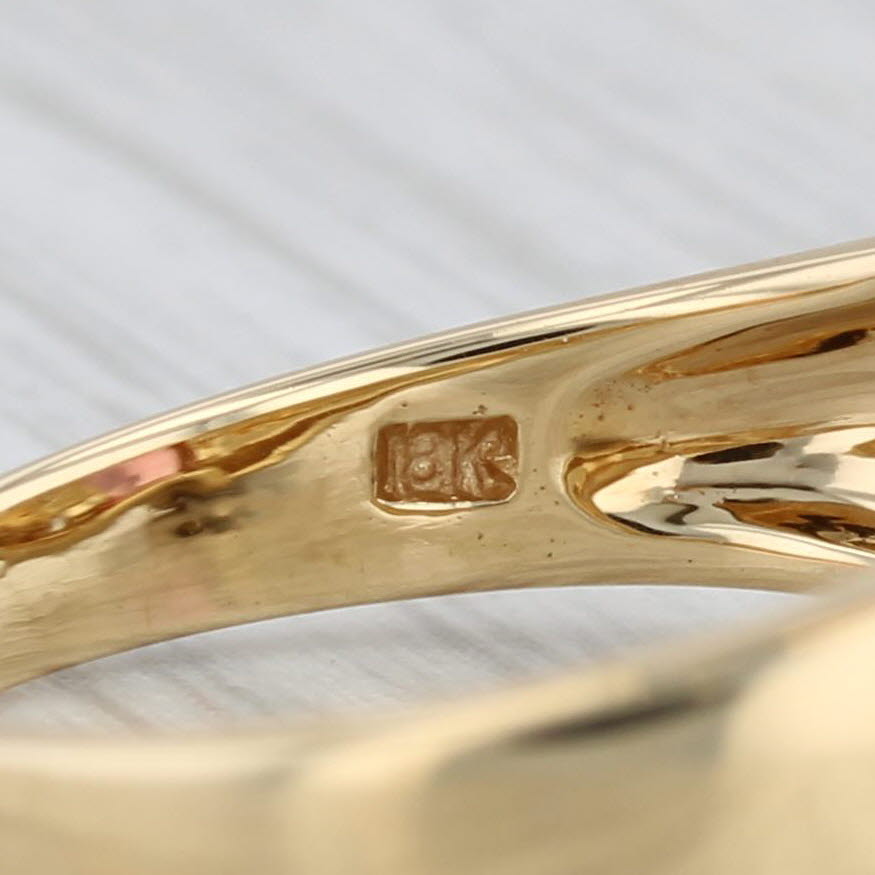 2.48ctw Pink Tourmaline Diamond Ring 18k Yellow Gold Size 8