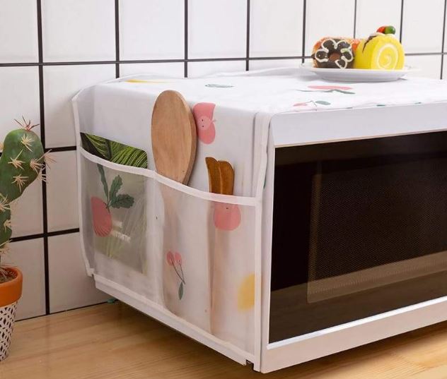 Waterproof Microwave Oven Cover With Side Pockets