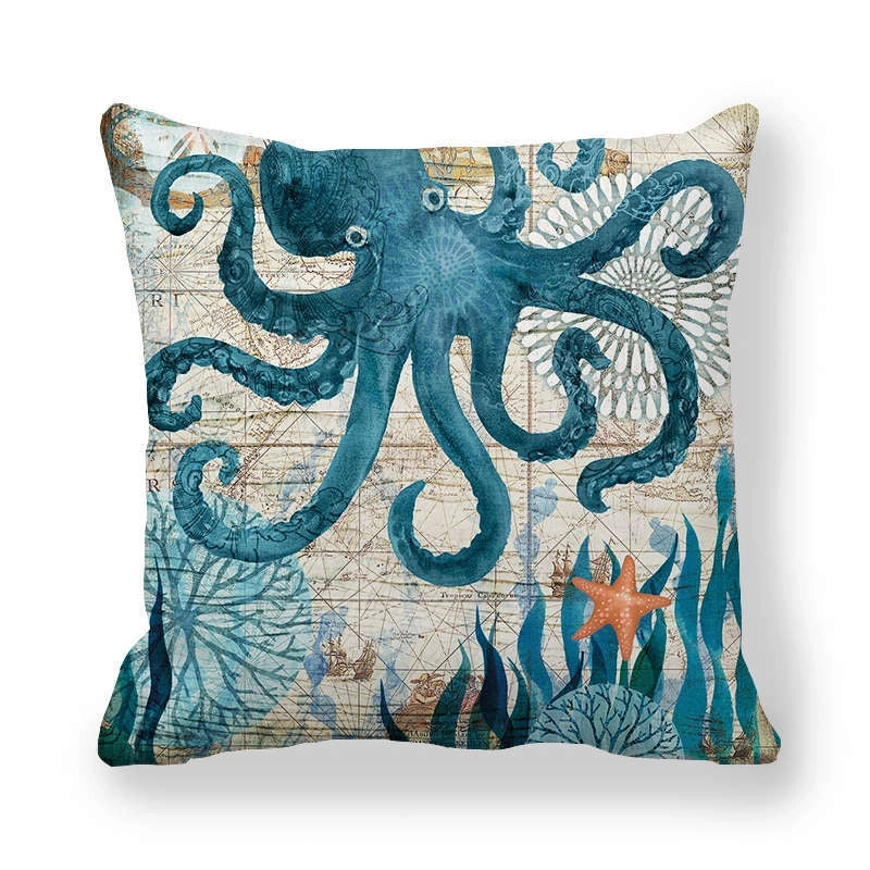 Retro Animal Landscape Fibre Peach Skin Pillow Cases