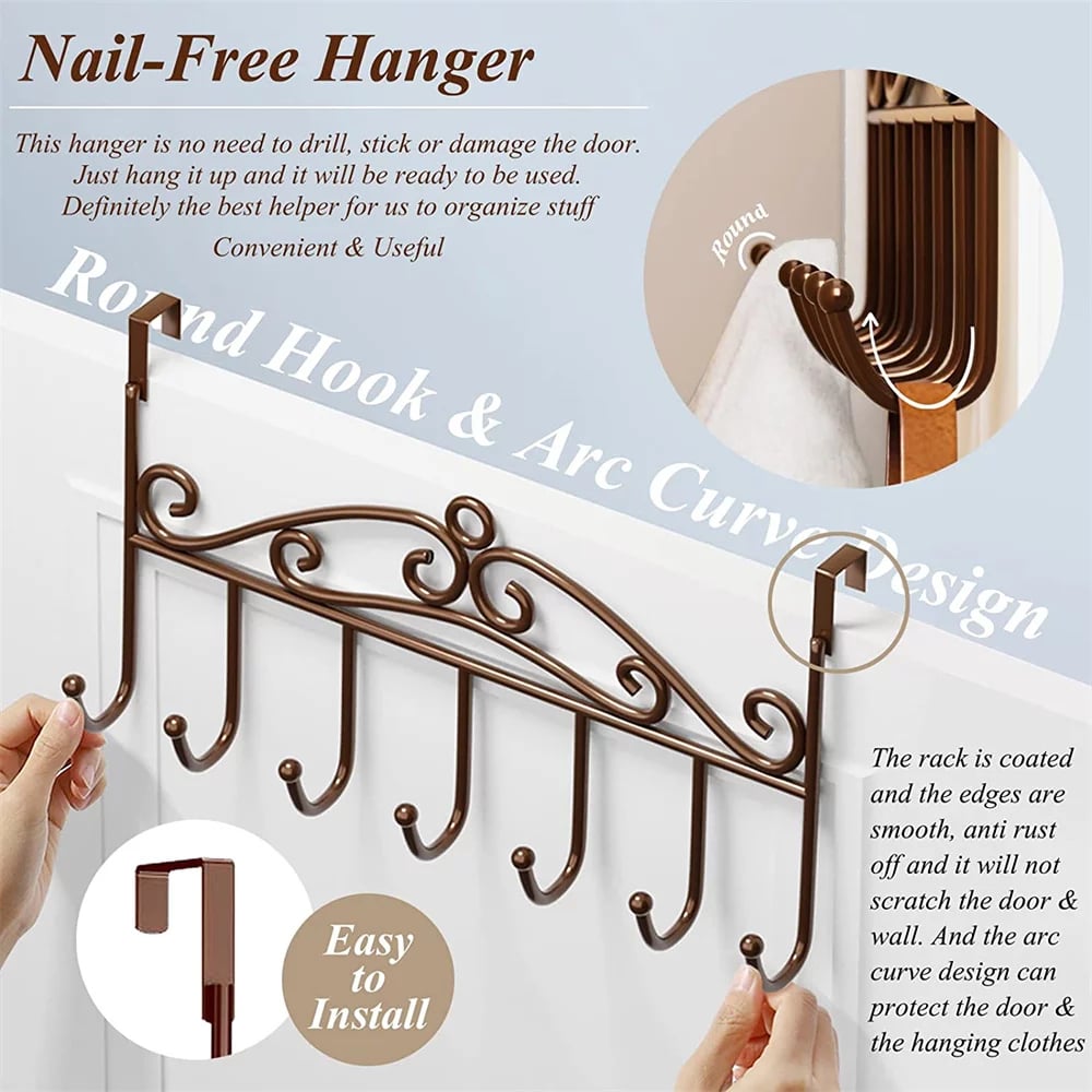 Iron Art Creative No-Drill Door Hook