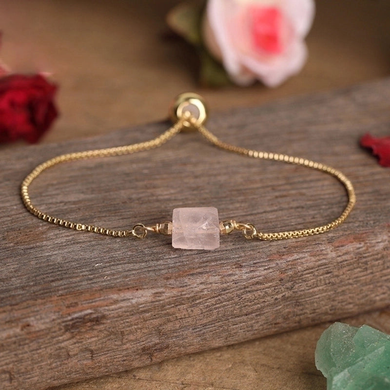 Minimalist Irregular Agate Metal Patchwork Bracelets