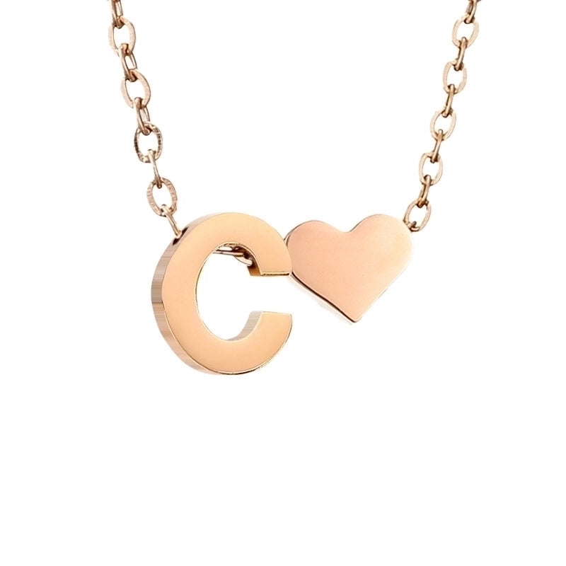 Stainless Steel Titanium Steel 14K Gold Plated Fashion Plating Letter Necklace