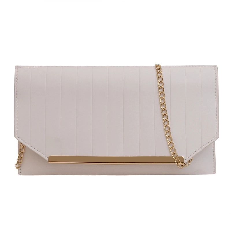 Women's Pu Leather Solid Color Classic Style Flip Cover Crossbody Bag
