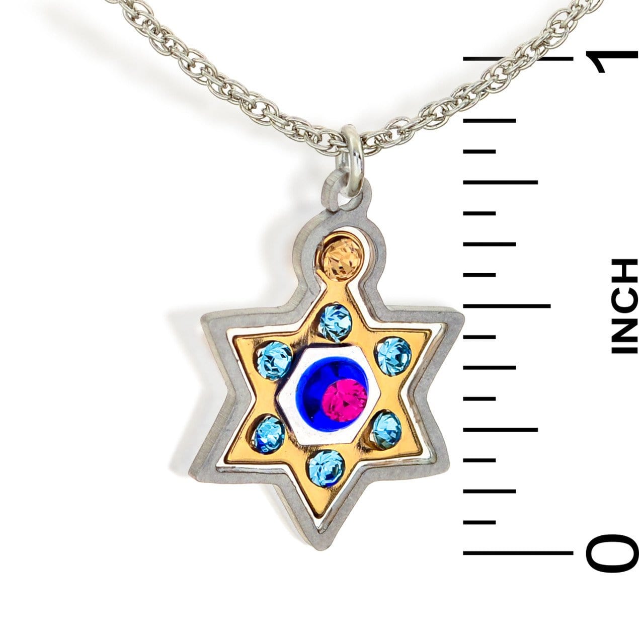 Seeka Colorful Star of David with Crystals