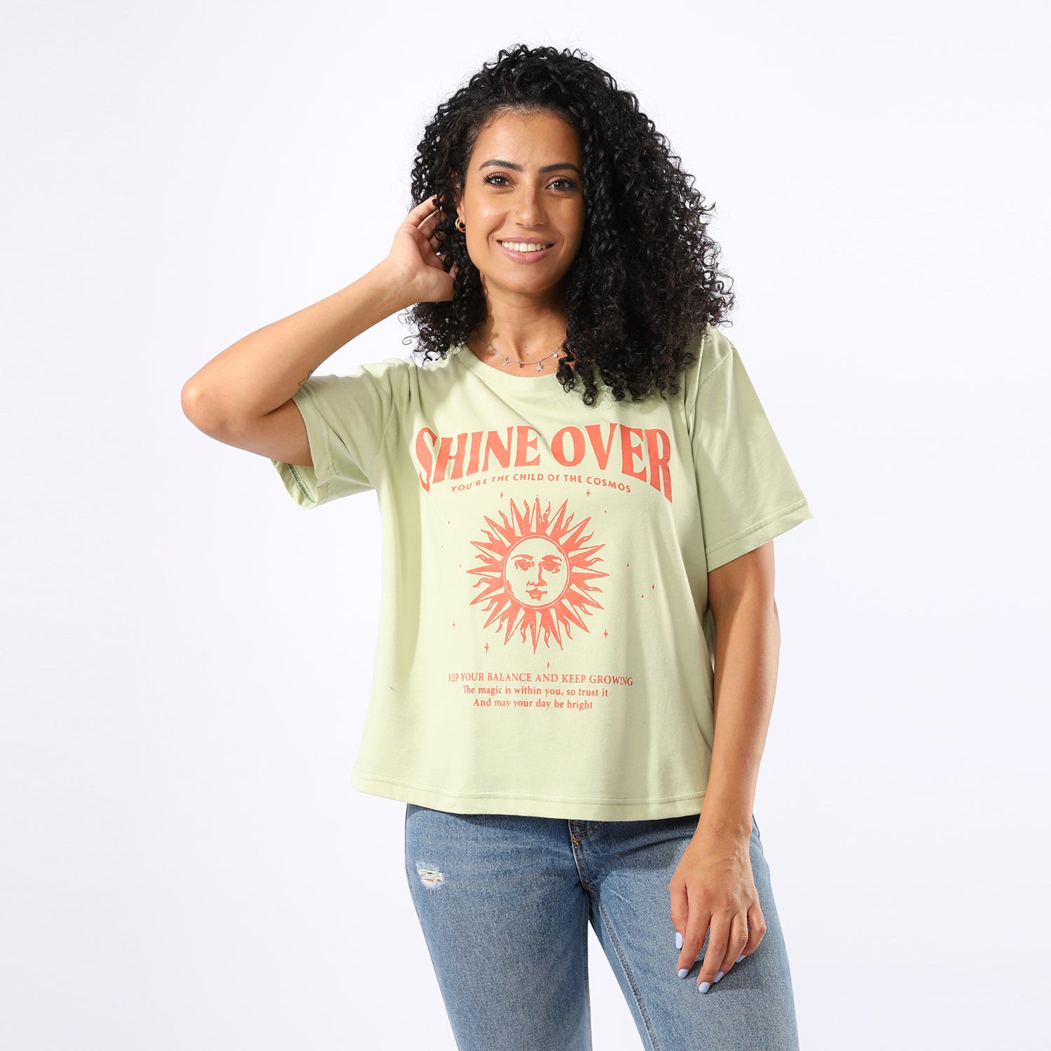 Women T-Shirt Shine Over Printed