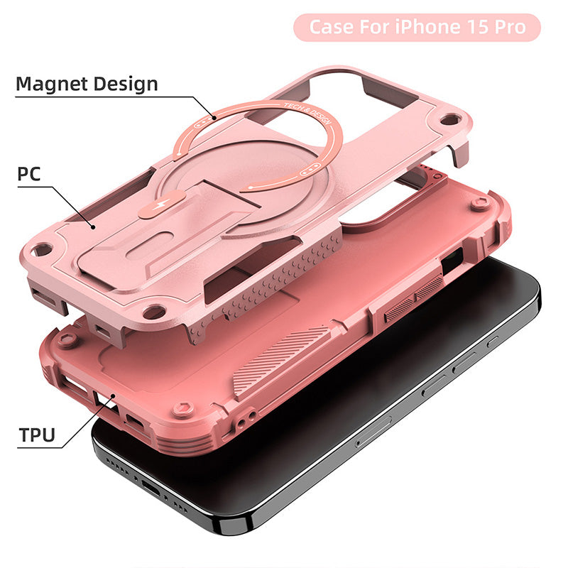 Invisible Bracket Mecha Style Mobile Phone Case for iphone