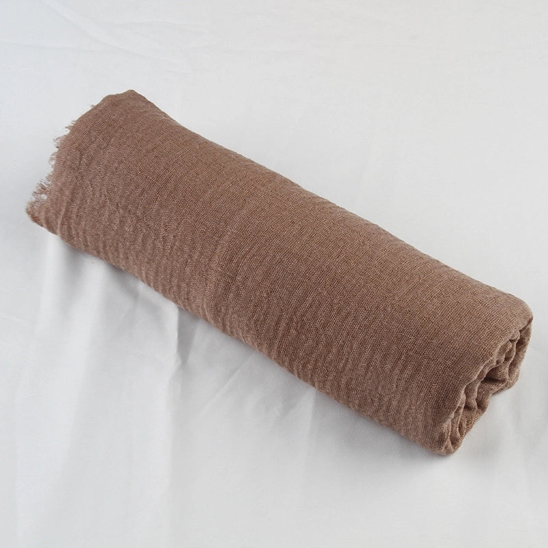 Women's Elegant Lady Minimalist Solid Color Cotton And Linen Scarf