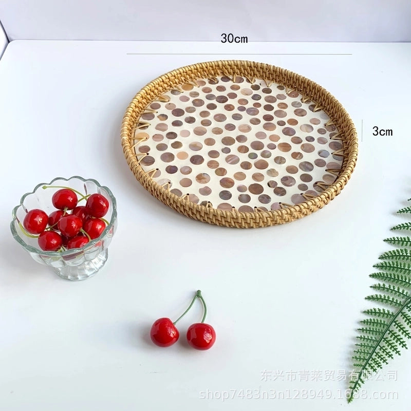 Pastoral Flower Grass Shell Fruit Plate