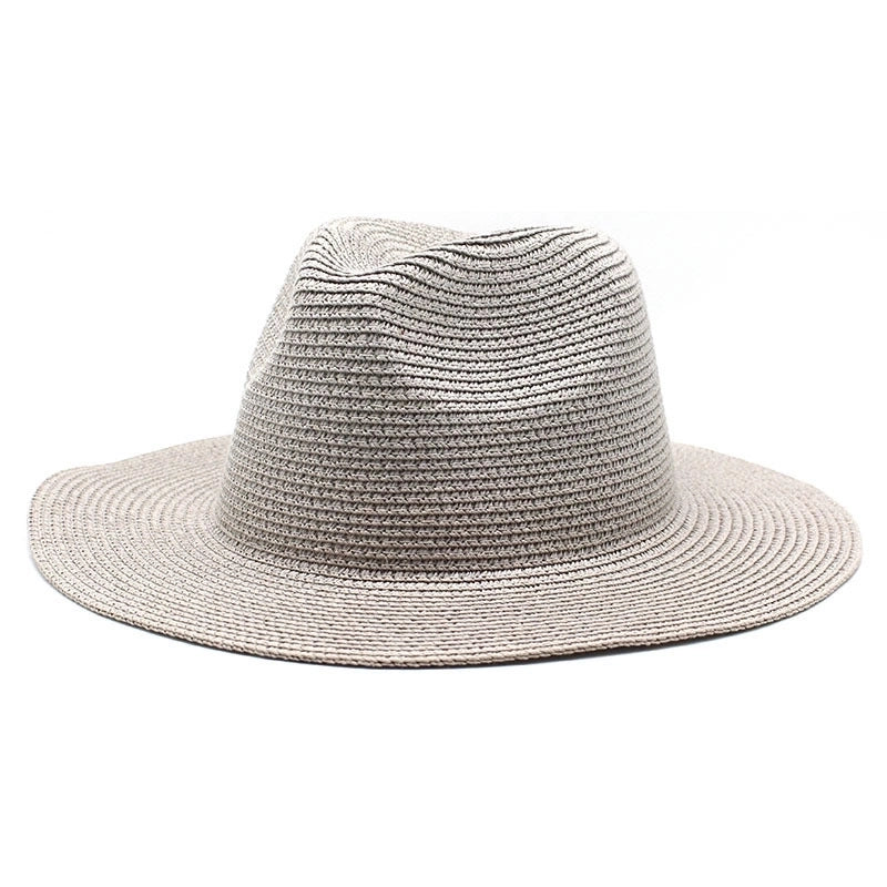 Unisex Minimalist Solid Color Flat Eaves Fedora Hat