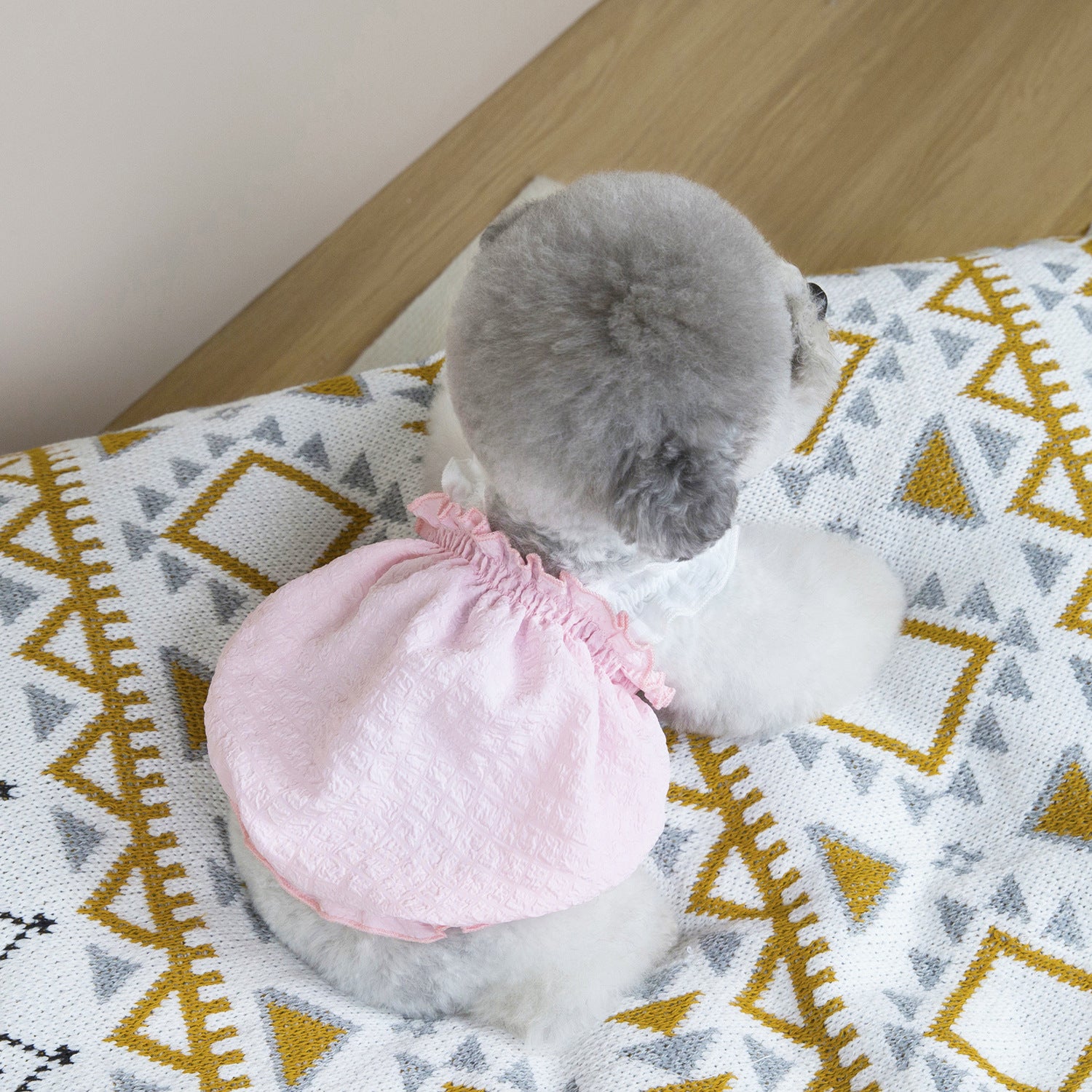 Solid Color Ruffled Puffy Dog Cat Dress