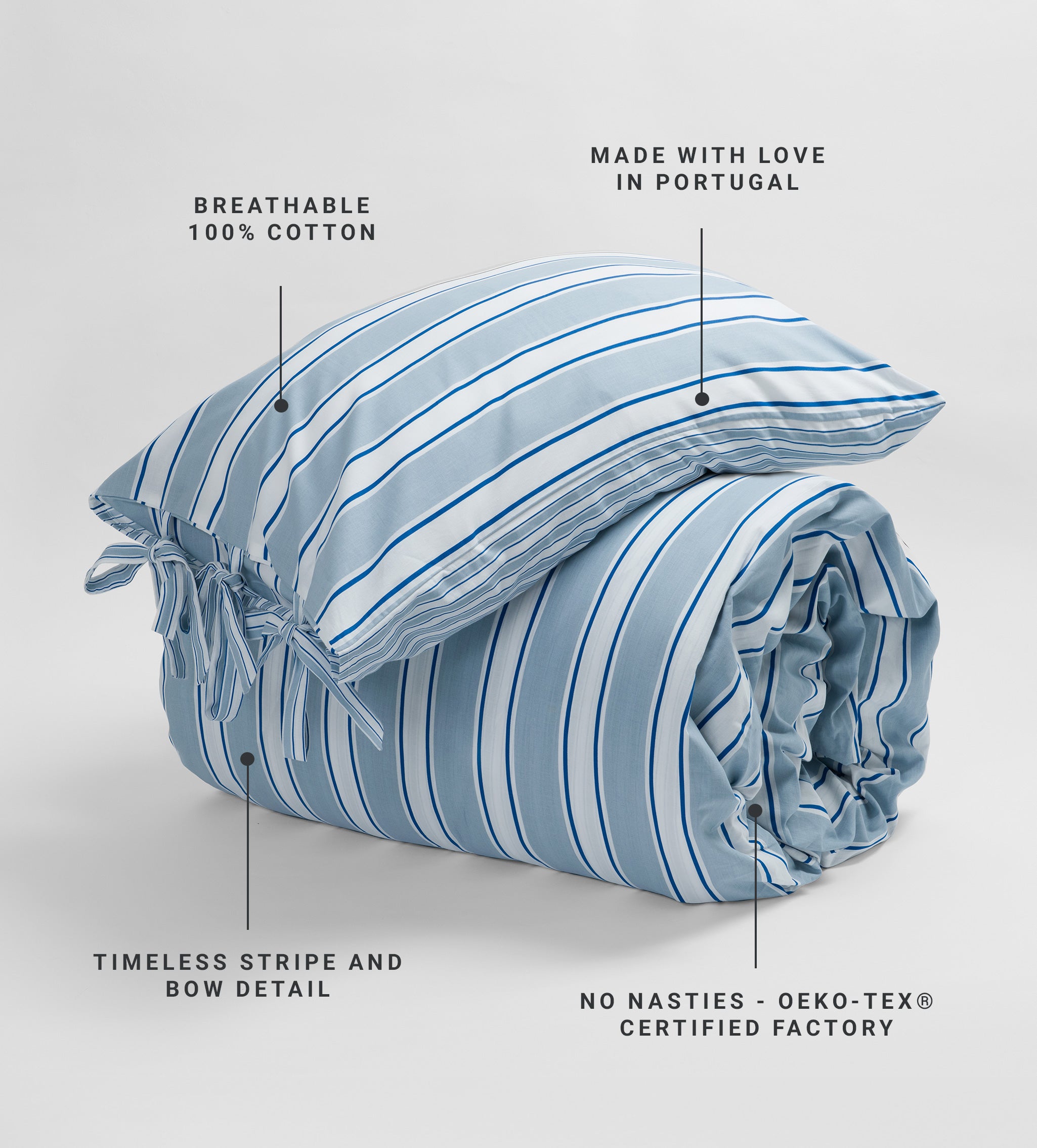 Stripe 100% Cotton Pillowcase