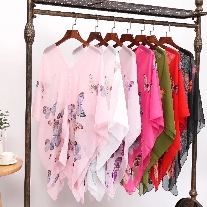 Women's Streetwear Flower Butterfly Polyester Shawl