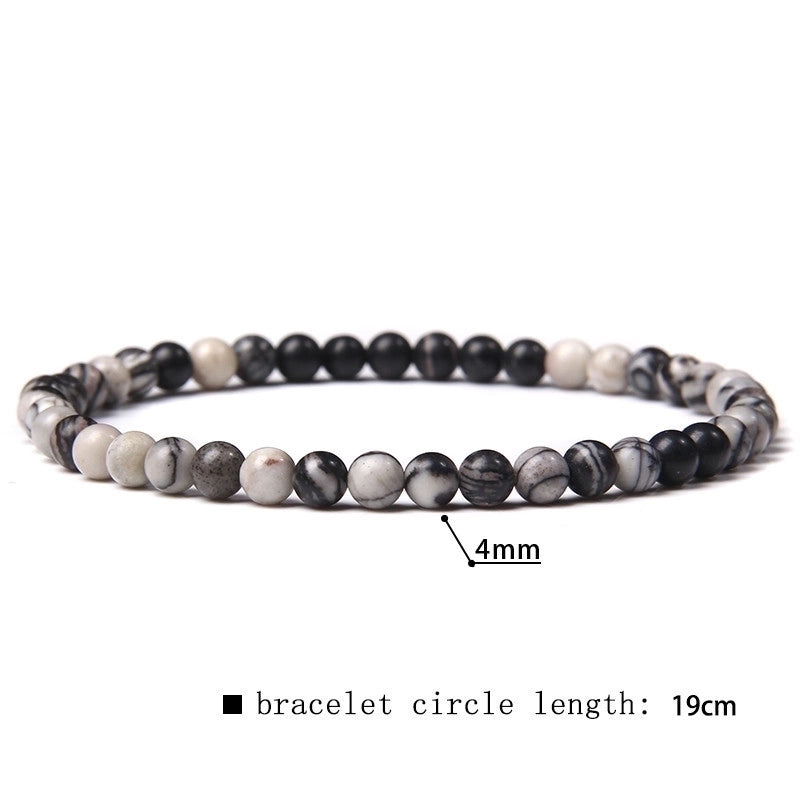 Minimalist Marble Natural Stone Beaded Bracelets