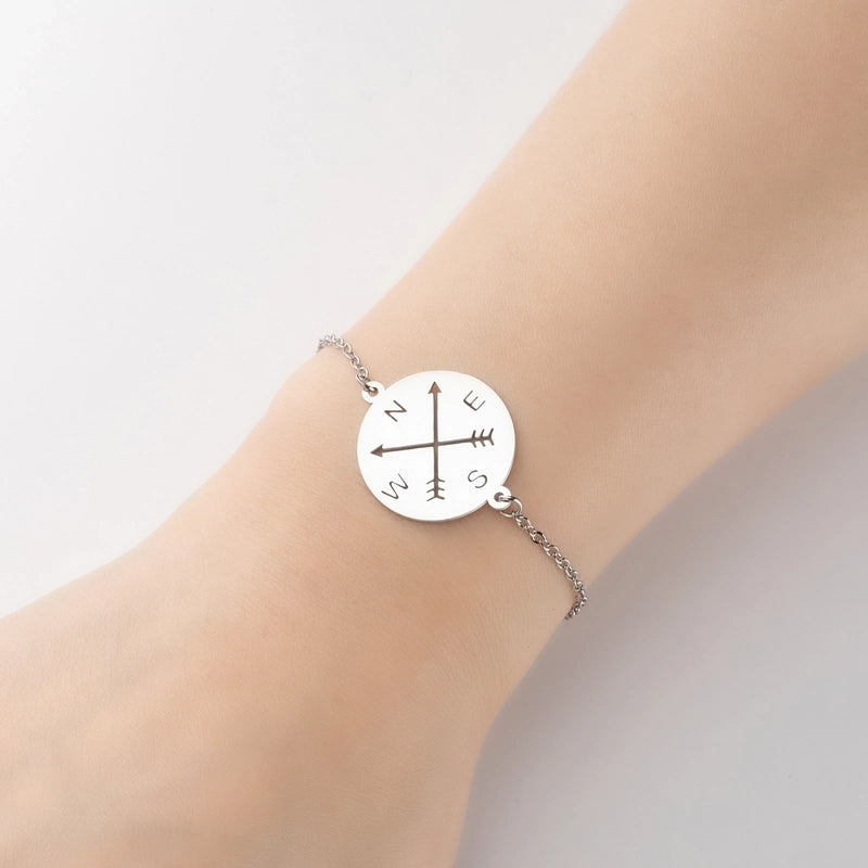 Minimalist Geometric Titanium Steel Bracelets Plating No Inlaid Stainless Steel Bracelets