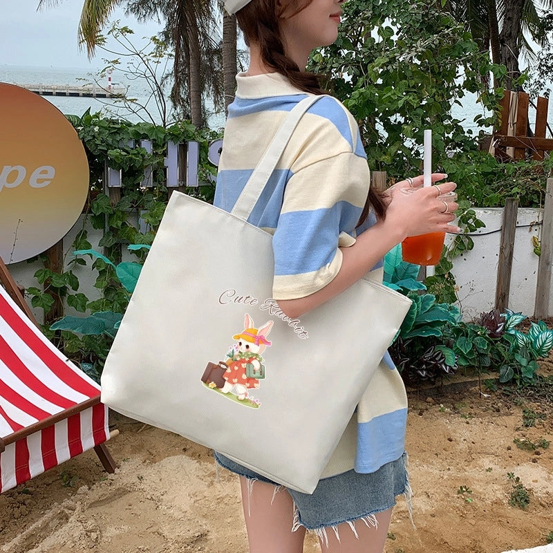 Women's Fashion Geometric Oxford Cloth Shopping Bags