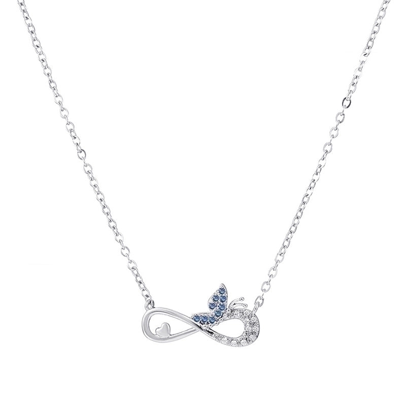 Casual Minimalist Cross Infinity Heart Shape Titanium Steel Copper Plating Hollow Out Inlay Crystal Rhinestones Zircon 18k Gold Plated Gold Plated Silver Plated Pendant Necklace