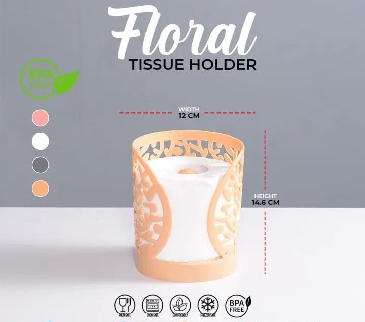 Flower Design Tissue Roll Paper Holder.