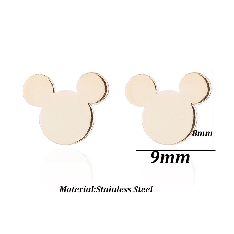Minimalist  Geometric 304 Stainless Steel No Inlaid 18K Gold Plated Ear Studs