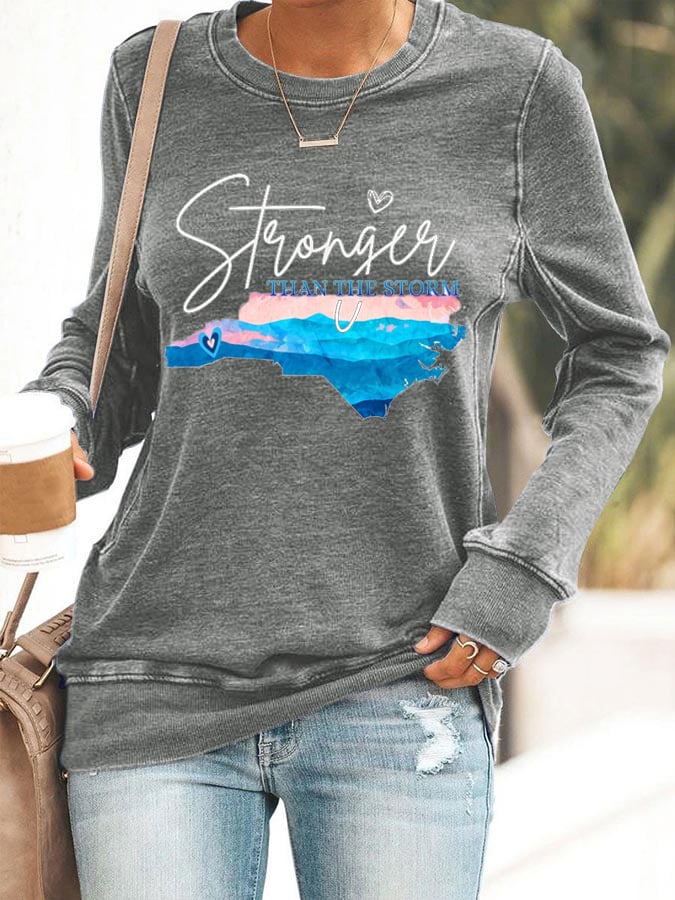 Women's Hurricane Helen Disaster Relief Printed Sweatshirt