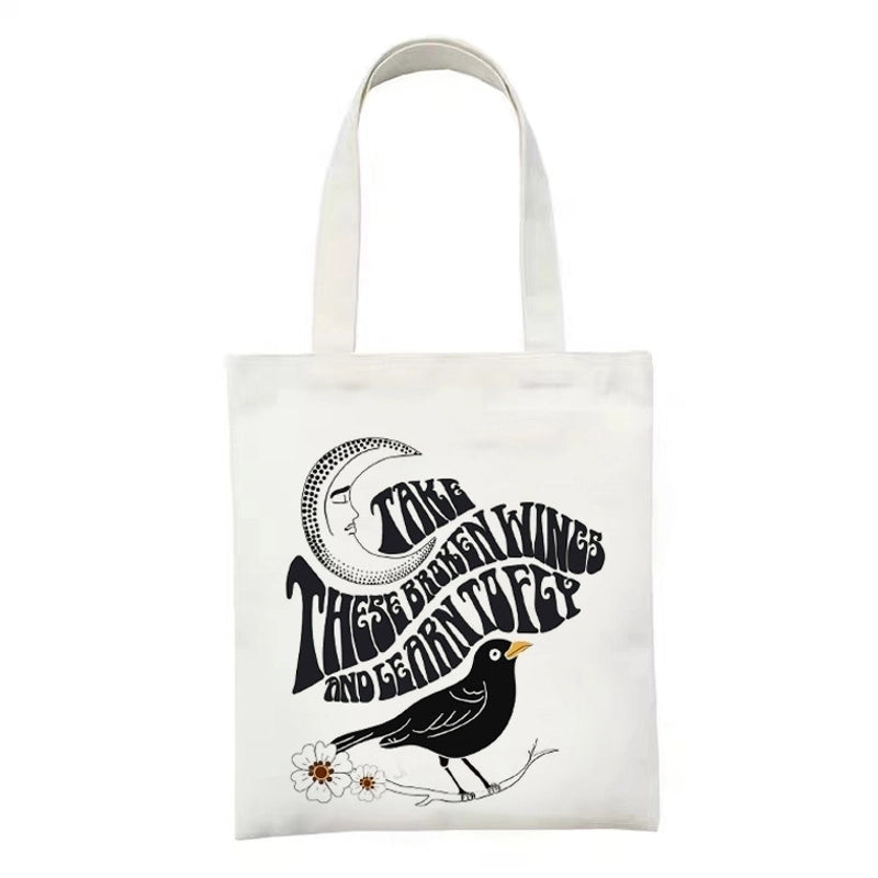 Women's Minimalist Flower Mushroom Shopping Bags