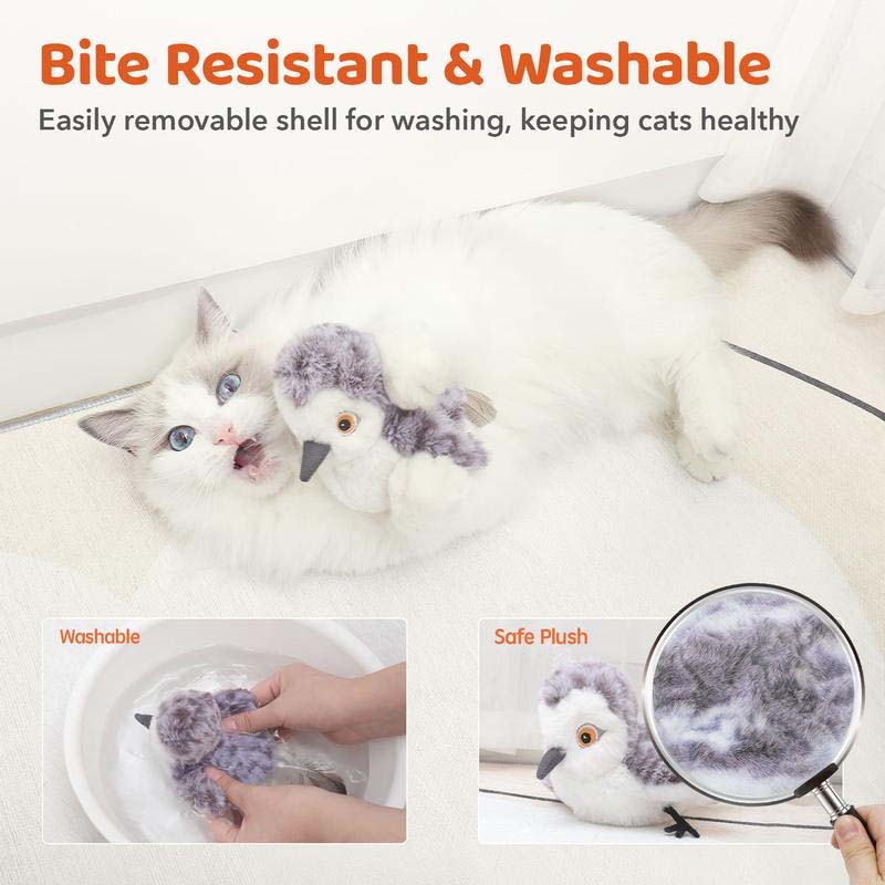 Rechargeable. Interactive Cat Exercise Toys. Lifelike Bird