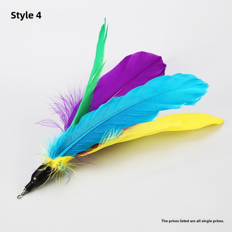 Cat Stick Replacement Head Cat Stick Feather Replacement Head Pearl Bird Cat Stick Accessories