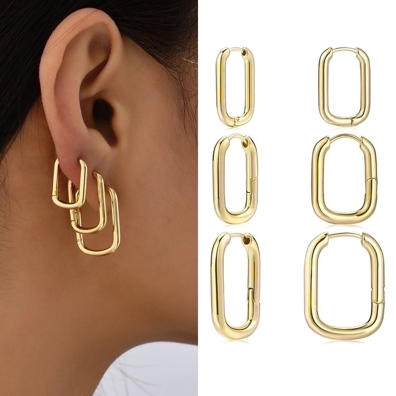 1 Pair Minimalist Heart Shape Plating Copper Earrings