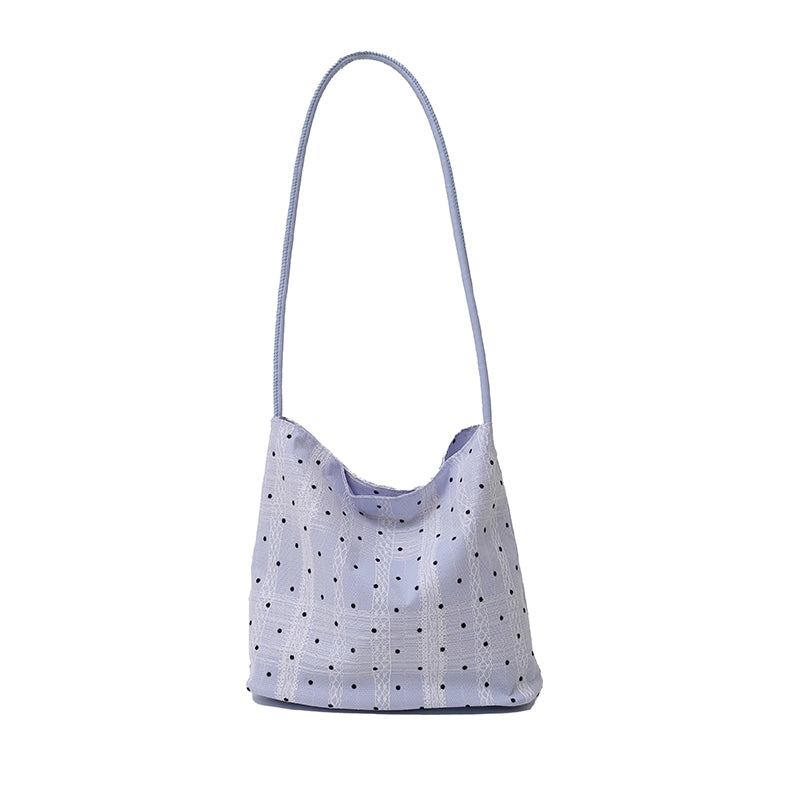 Women's Cloth Solid Color Streetwear Bucket Zipper Shoulder Bag