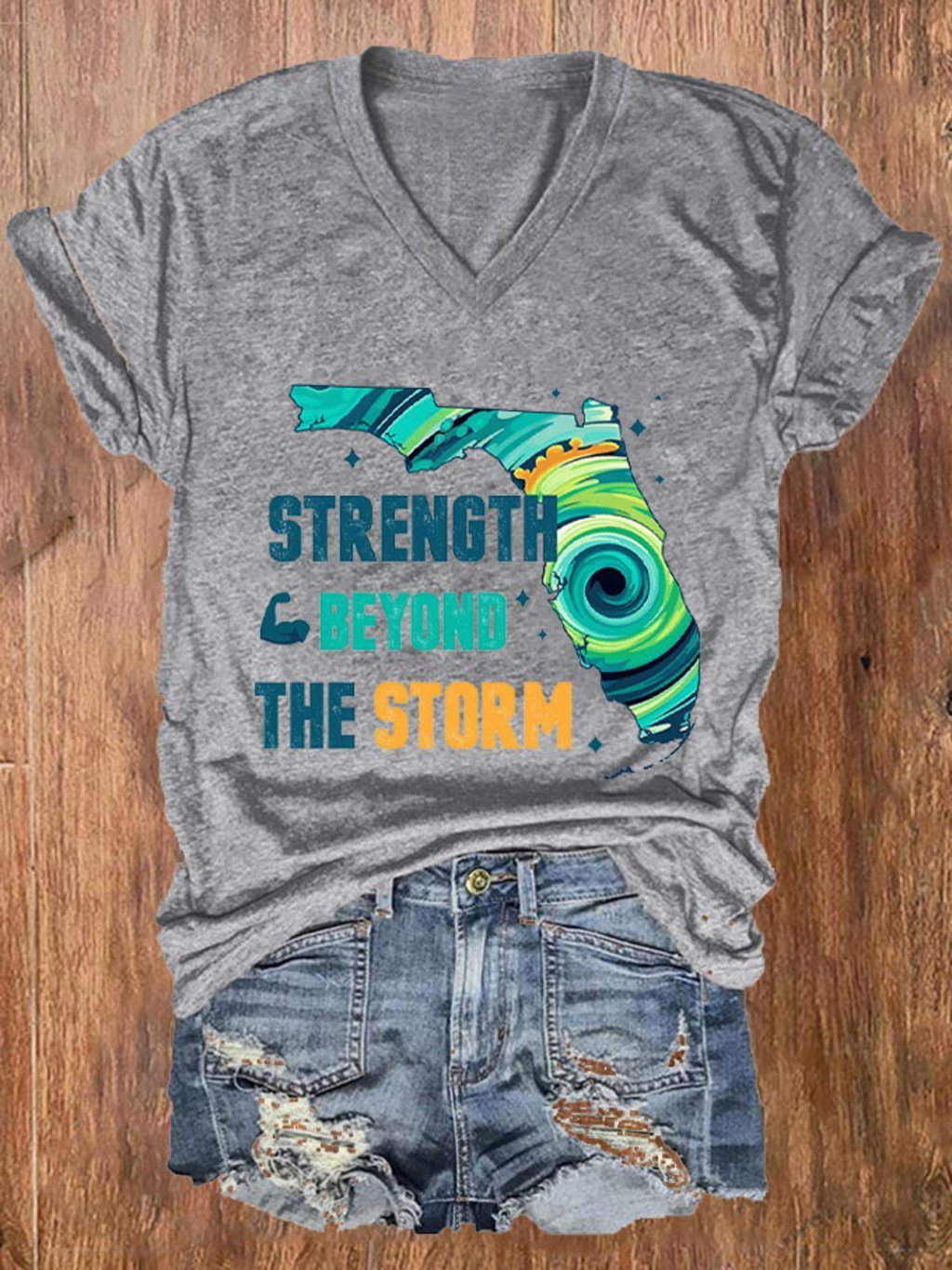 Women's Hurricane Strength Beyond The Storm Print T-Shirt