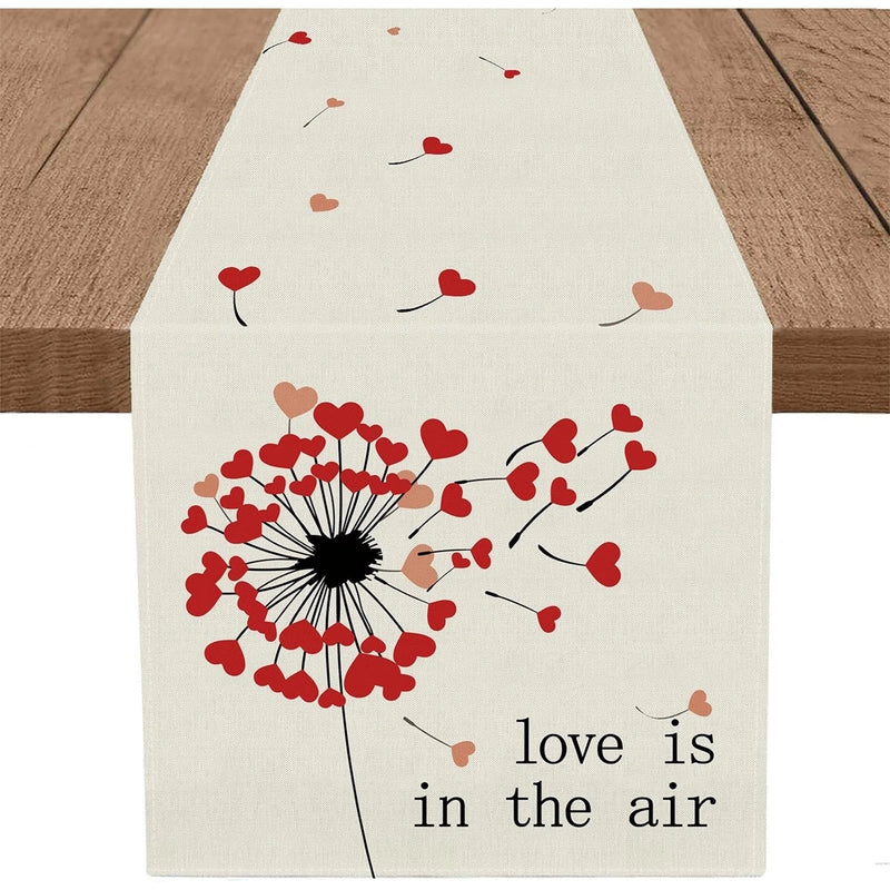 Valentine'S Day Minimalist Letter Heart Shape Linen