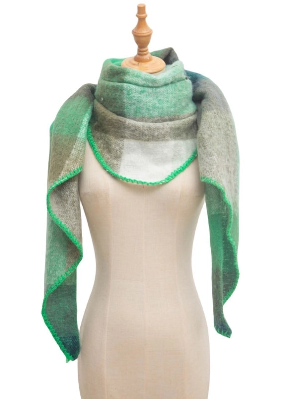 Women's Casual Minimalist Lattice Polyester Scarf