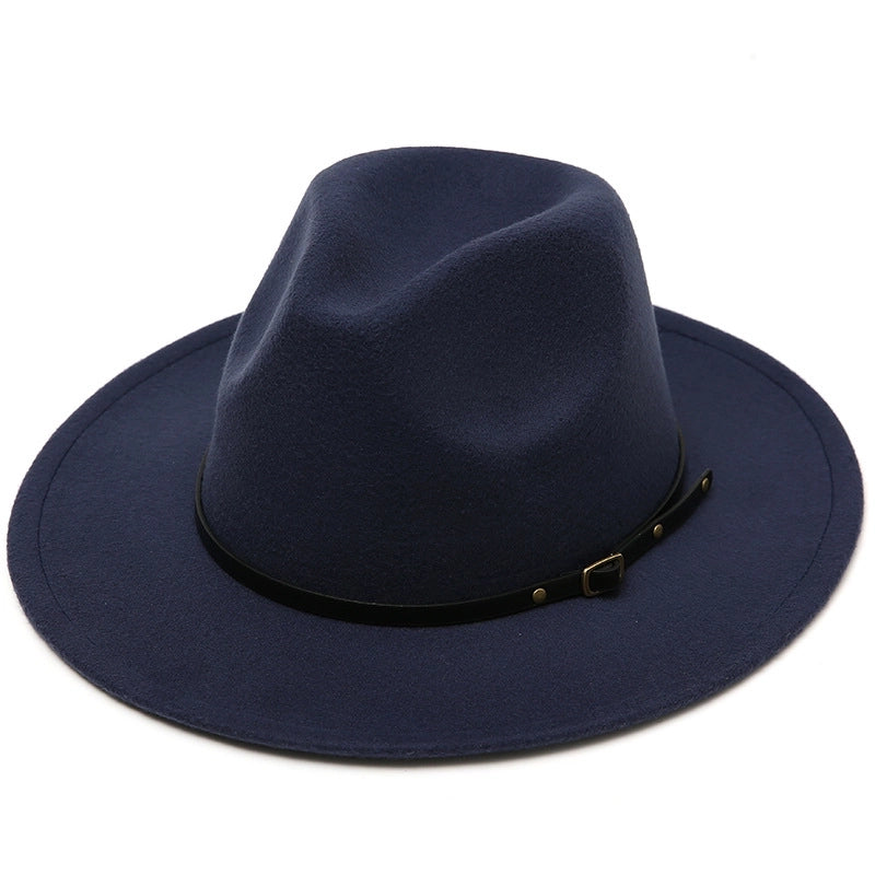 New Retro Women's Jazz Hat British Versatile Simple Woolen Hat Jazz Hat