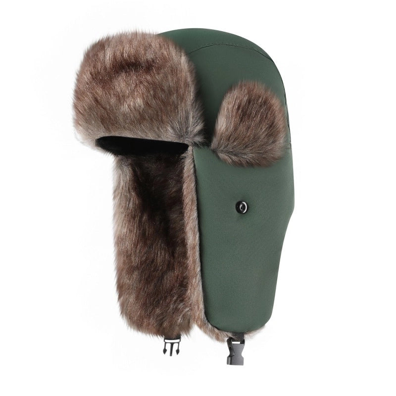 New Korean Style Outdoor Waterproof Cloth Lei Feng Cap Provides Lei Feng Cap Men's Ear Protection Cap Winter Warm Ear Protection Cap