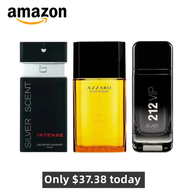 Combo de 3 Perfumes Masculinos - Azzaro, 212 Black e Silver Scent 100ml