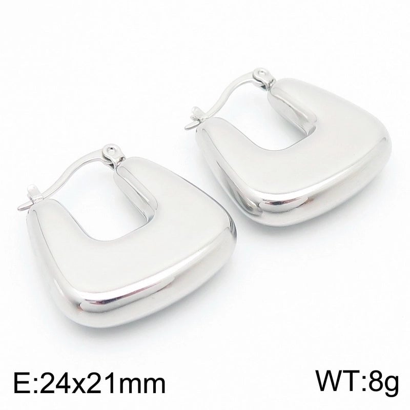 1 Pair Modern Style Minimalist Solid Color Plating Stainless Steel 18K Gold Plated Earrings