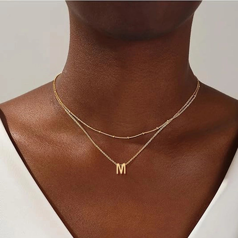 Elegant Minimalist Classic Style Letter 201 Stainless Steel 304 Stainless Steel Stainless Steel Necklaces