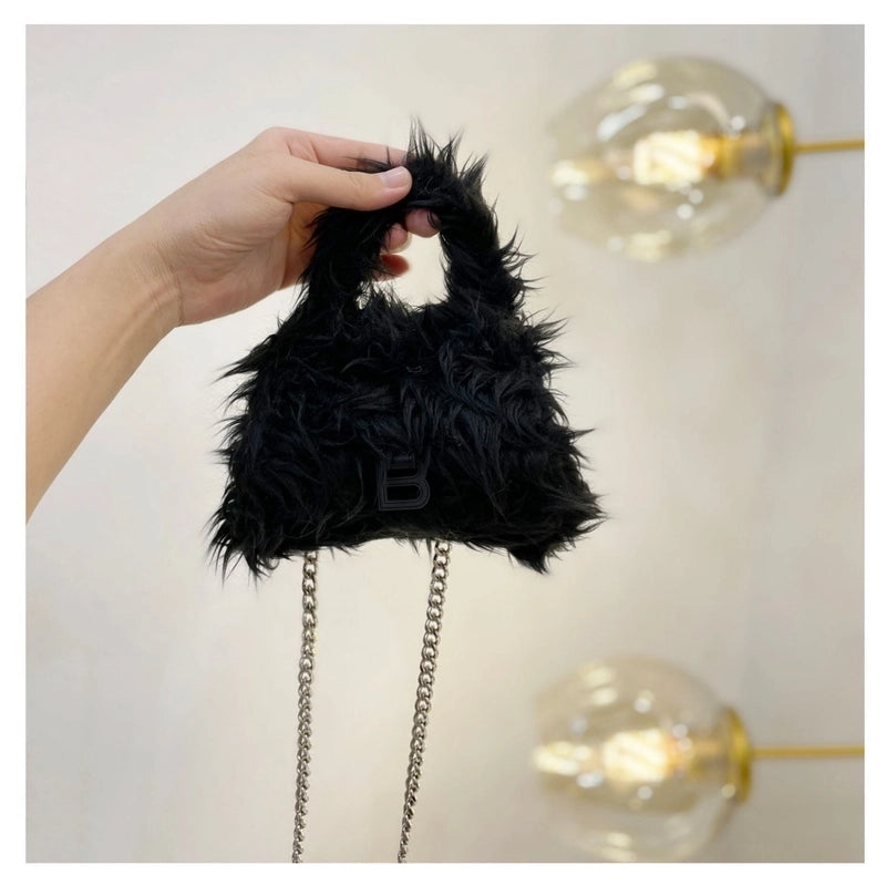 Candy Color Plush Bag Autumn And Winter New Handbag Messenger Bag