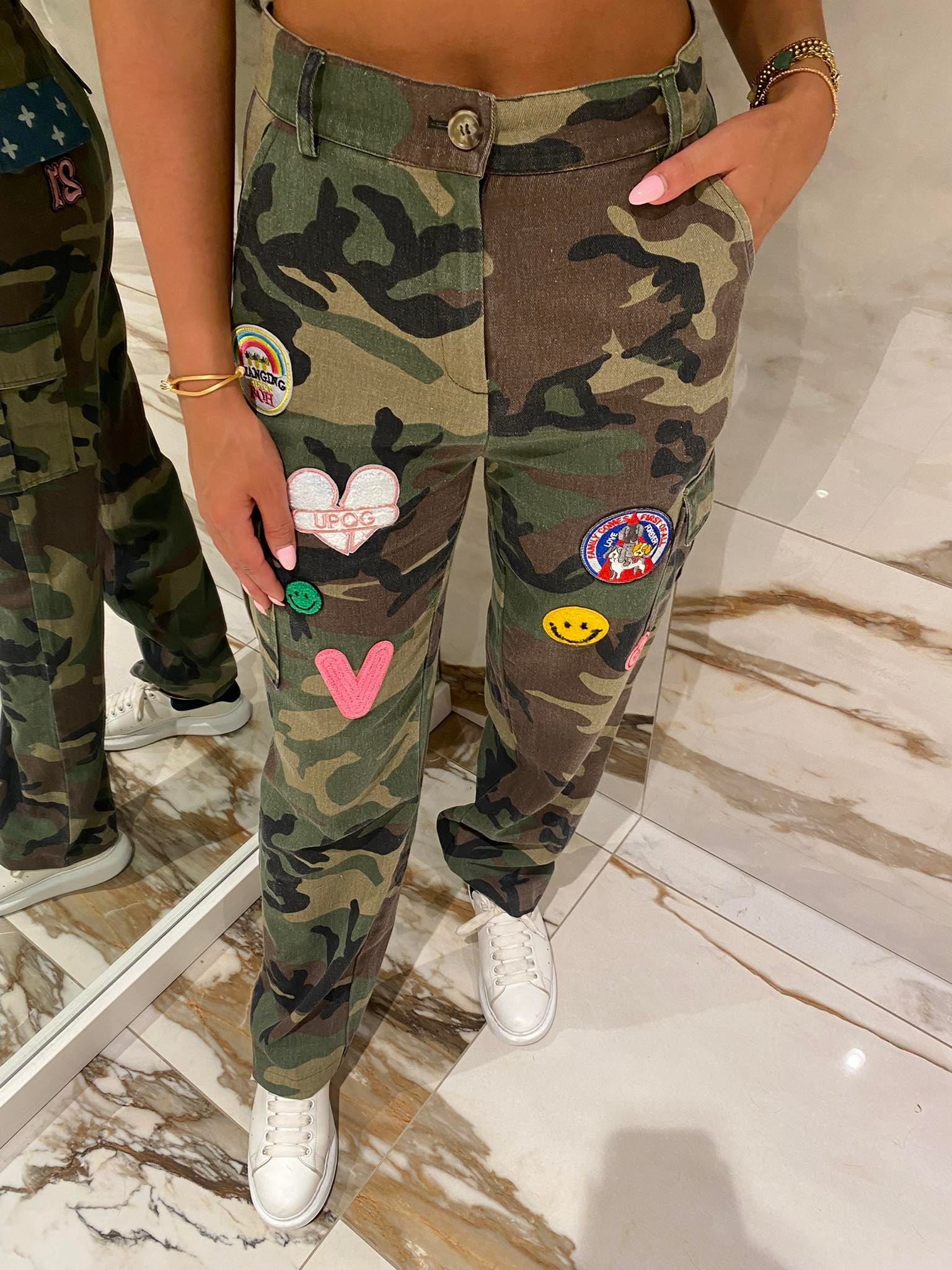 Floren Patches Camouflage Pants