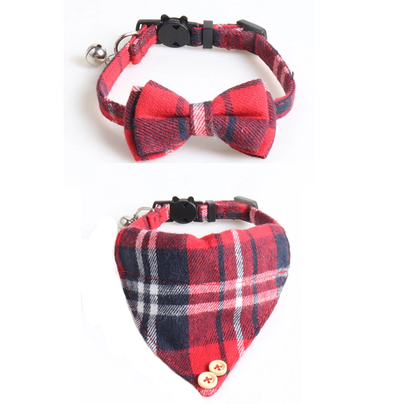Minimalist Classic Style Plaid Pet Collar