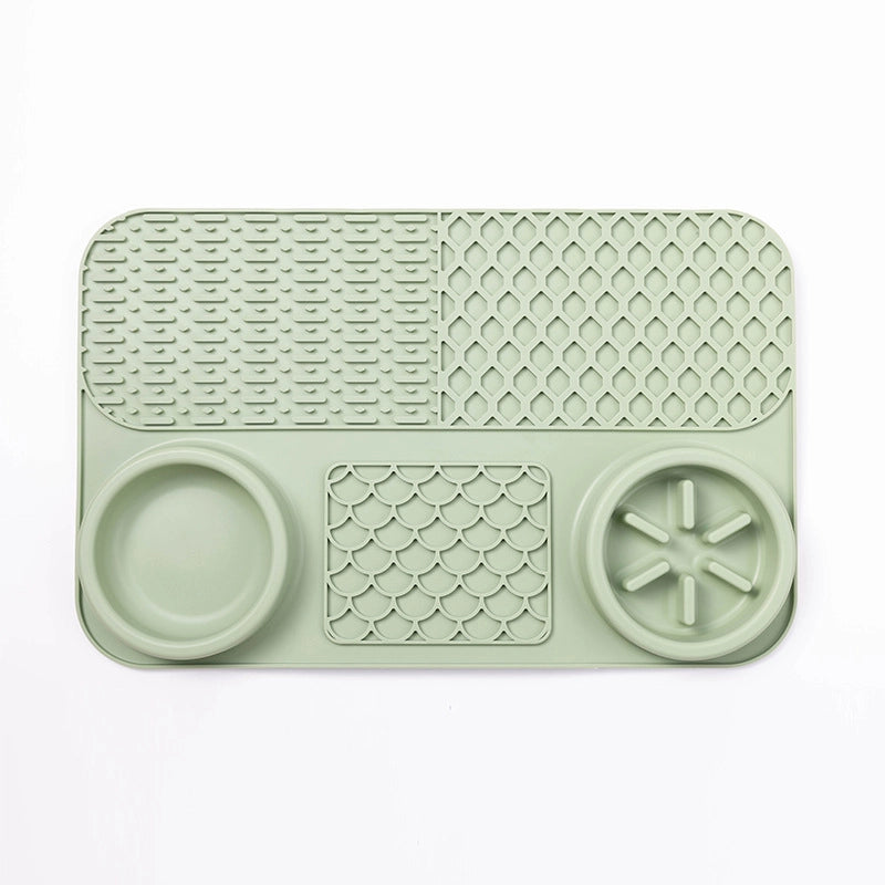 Elegant Minimalist Silica Gel Solid Color Pet Tableware