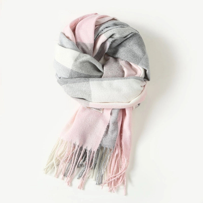Women's Minimalist Classic Style Color Block Imitation Cashmere Scarf