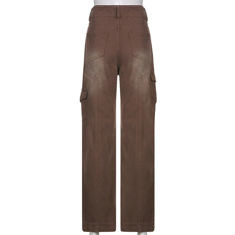 Patchwork Streetwear Baggy Jeans For Women