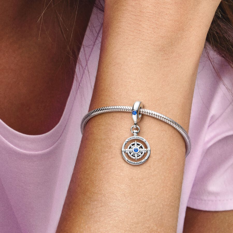 Spinning Compass Dangle Pandora Charm