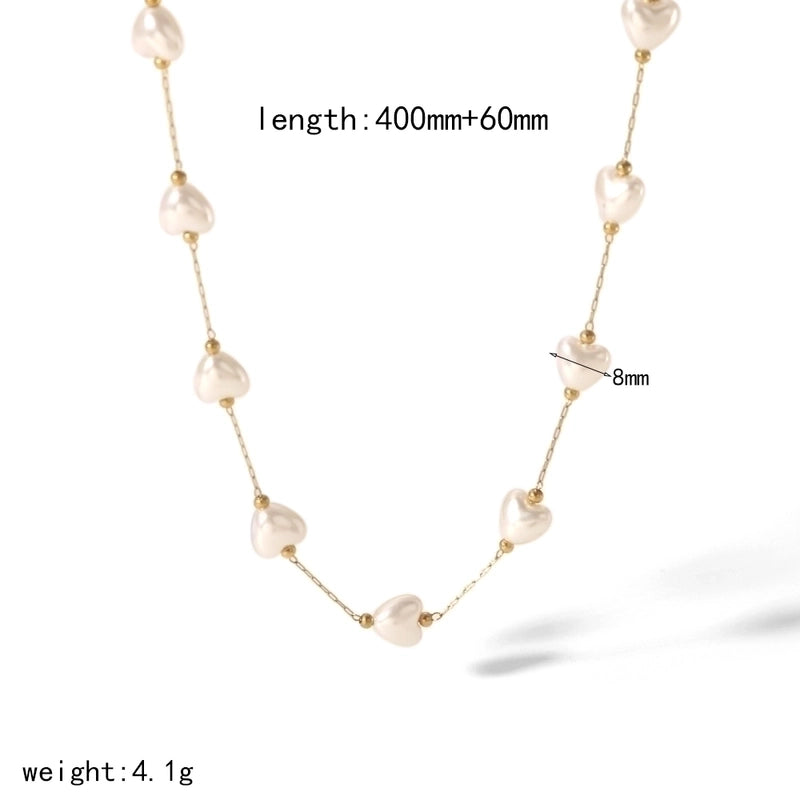 Minimalist Classic Style Pentagram Geometric Heart Shape 304 Stainless Steel 18K Gold Plated Bracelets Necklace